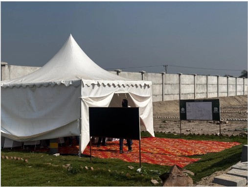 Site visit event tent